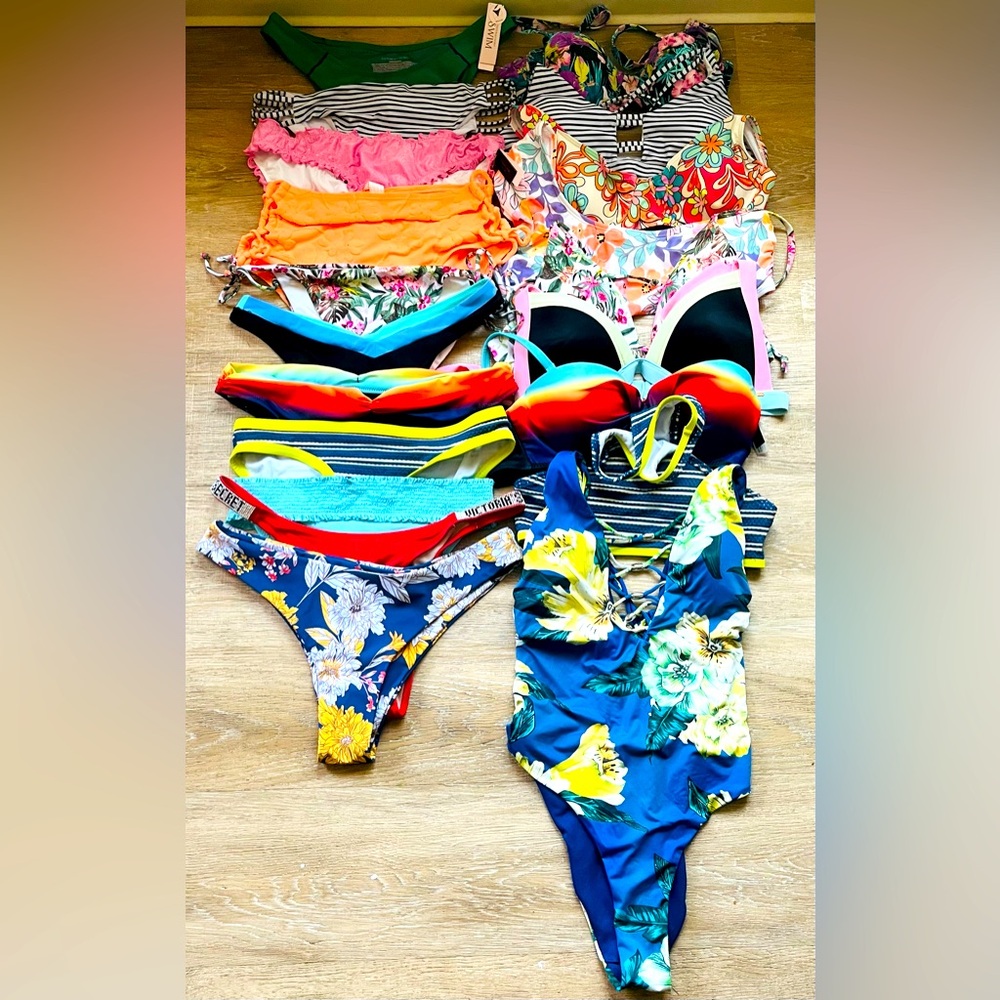 Huge Victorias Secret Swimsuit Bikini Lot! Victorias Secret SHEIN and others NEW